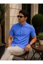 Men's Kısakol Slimfit Narrow Fit Stand Collar Summer Linen Shirt - 3