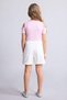 100% Cotton Mom Fit Gabardine Shorts for Girls H5884A826Hs - 5