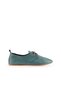 Blue Leather Women's Casual Shoes 01Wj2123