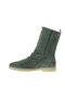 Khaki Suede Women's Flat Boots 01Wt3305 - 3