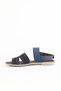 Blue Dark Alf Suede Women's Flat Sandals 01We2304 - 3