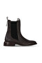 Brown Leather Women's Flat Boots 01Wf3500