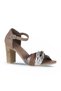 Silver Multi Leather Women's Heeled Sandals 01Wn4319 - 2