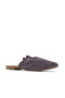 Purple suede women's flat slippers 01wu7704 - 2