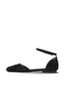 Shoes Black Stone Leather Women's Sandals Flat with Stone Detail 39Wa4401 - 3