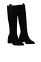 Black Suede Women's Heeled Boots 33Wc14535 - 2