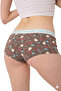 Dear Lover Combination Mink Brown Women's Boxer with Patterned Design of'Love Arrows' - 3