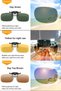 Polarized Sunglasses Clip (Glasses Not Included in the Price) Anti-Glare Yellow Night Driving Glasses Epk11 - 9