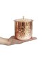 وعاء توابل نحاسي مطرز يدوياً من الزعفران 11 سم - 3