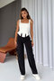 Tensel Special Design Women's Cargo Pants - Black
