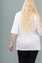 Women's Summer Large Size Mom 100% Cotton Anti-Sweat White T-Shirt - Breathable Fabric Oversized Comfortable Fit Blouse - 6