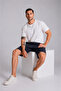 Men's Classic Waist Slim Fit Chino Shorts with Side Pockets, Navy Blue - 3