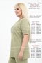 Women's Plus Size Summer Top High Quality 100% Cotton Linen Woven Embroidered Mom T-Shirt - Mesh Detailed Blouse Short Sleeve Comfortable Fit - 2
