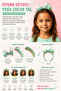Green Children's Crown with Bow Detail - 3