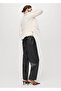 Leather-Look Elastic Waisted Pants - 4