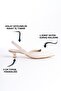 Cream Low Thin Heeled Suede Side Elastic Women's Evening Dress Classic Heeled Shoes - 3