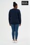 Women's Plus Size Ny New York Printed Crew Neck Slim Sweatshirt Spr26Bswk956-15 - 3