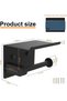 Black Toilet Paper Holder, SUS304 Stainless Steel Adhesive or Screw Mount with Large Shelf