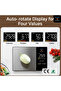 NKS-4540B Elegant Smart Nutrition Kitchen Scale with Auto Calorie Tracking, Stainless Steel LED Platform, Bluetooth Fitdays+ Sync, 5kg Precision Weighing –Black - 4