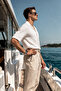 Men's Casual Oversized White Linen Stylish Shirt - 4