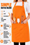 Simple kitchen apron with adjustable strap - 4