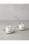 Deco Bone Porcelain 4 Piece Coffee Cup Set for 2 People 90 ml Black