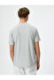 Basic T-Shirt Fabric Detailed Crew Neck Slim Fit Textured - 4