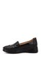 Women's Black Crocodile Wedge Sole Genuine Leather Comfort Shoes - 4
