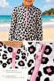 Ruffle Detailed Leopard Pattern Bonneted Girl's Swimsuit - 3