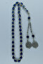 Silver Color Enamel Metal Prayer Beads, Double Kazaz Pattern Metal Tassel Rosary with Gift Box.