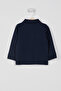 U.s. Polo Assn Licensed Classic Navy Blue Baby Boy Long Sleeve Collared Sweatshirt - 2