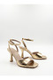 Nuit Éternelle Gold Heels Sandals |   Ankle-Tie |   8 cm Heel |   Patent Leather |   Orthopedic Sole - 5