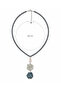 Natural Stone Necklace ;Terahertz Vibration Stone,Designed with Aquamarine and Quartz Stone - 7