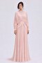 Stone and Flywheel Detailed Yoryo Silk Hijab Evening Dress Pudra 1254 - 4