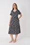 Women's Cotton Modal Fabric Patterned Stylish Dress 8175 - 5