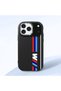 iPhone 17 Pro Max Compatible Shock-Absorbing Camera Protected Black Silicone Case Bmw Patterned