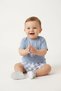 Baby Boy Summer 2-Piece Set: Teddy Bear Printed T-Shirt and Plaid Shorts (3-18 Months) - 2