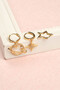 Steel Non-Tarnish Yellow 3-Piece Earring Set - Women's Earrings with Star and Planet Figures - 3