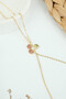 Women's Yellow Steel Cherry Figured Pink Zircon Stone Shahmeran Bracelet - 2