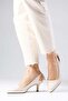 Drop Beige Color Women's Low Heeled Shoes - 4