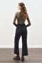 Flare Cut Pants Black - 5