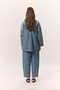 Button Closure Denim Jacket Blue - 8