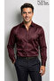 Men's Slim Fit Classic Satin Shirt Long Sleeve Modern Cut