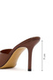 Women's Brown High Thin Heeled Patent Leather Slippers 26Sfd121316 - 4