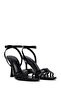 Women's Black Ankle Buckle Thin High Heel Patent Leather Sandals 26Sfe499916 - 2