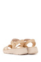 Women's Beige Thick-Soled Fabric Comfort Sandals 26Sfe46426F - 6