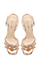 Women's Pink Ankle Buckle Stone Detailed Thin Heel Sandals 26Sfe3901Ts - 5