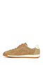 Women's Beige Lace-Up Suede Leather Sneaker 26Pfd431110 - 5