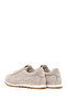 Women's Beige Lace-Up Suede Sneakers, Leather Sneaker 26Pfd371410 - 6