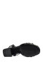 Women's Black Ankle Buckle Thick Heeled Leather Sandals 26Sfd161418 - 6